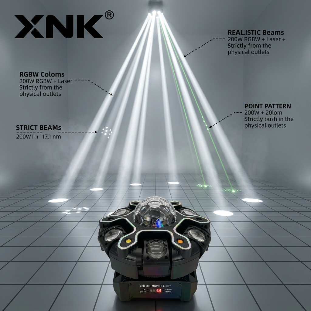 XNK-SPL-684 twelve-arm LED strip DJ light lighting effect