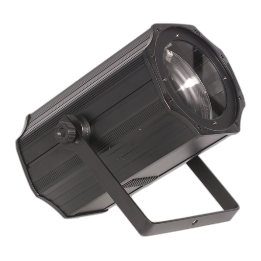DUALTONE 200ZM – 200W dual-color LED par light, three-quarter view with mounting bracket