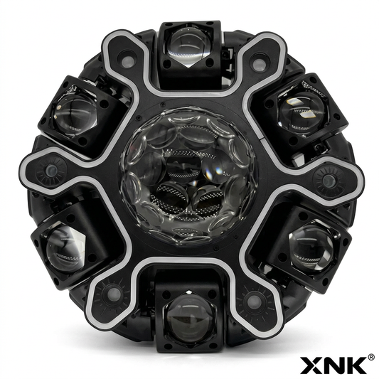 XNK-SPL-684 twelve-arm LED strip DJ light with multicolor lighting effect
