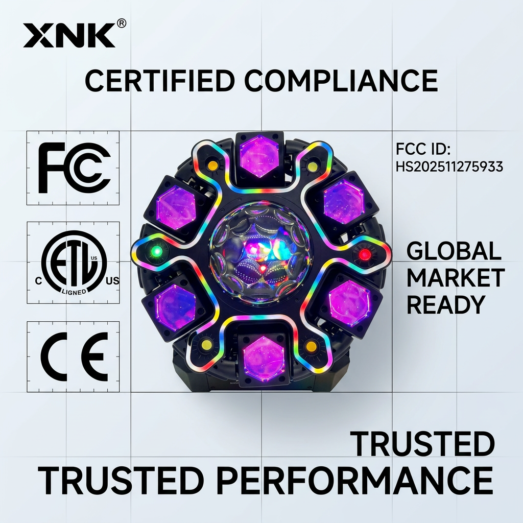 XNK-SPL-684 twelve-arm LED strip DJ light multicolor beams