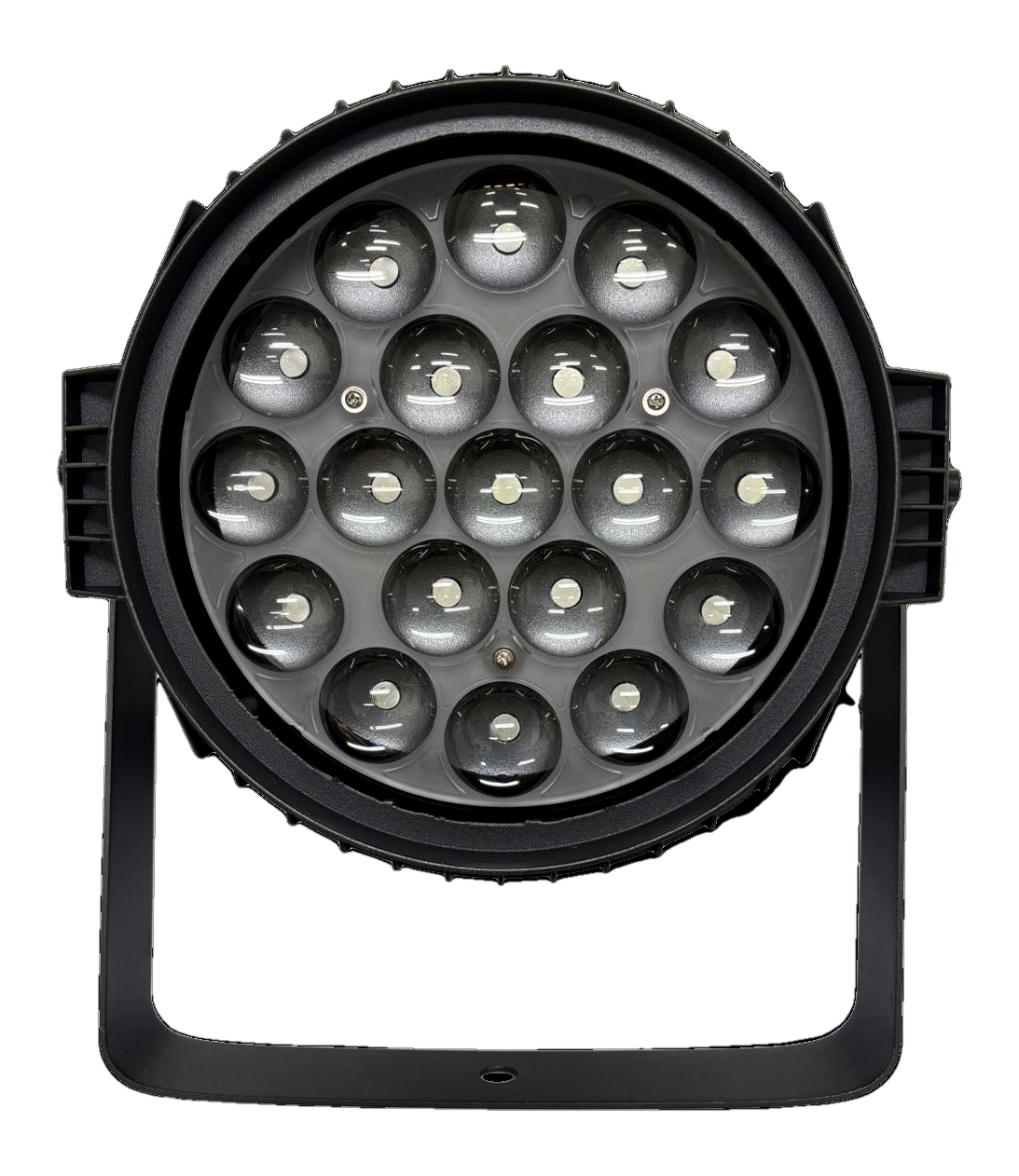 HUEWAVE 19Z PAR – 19x15W RGBW motorized zoom par light, front view