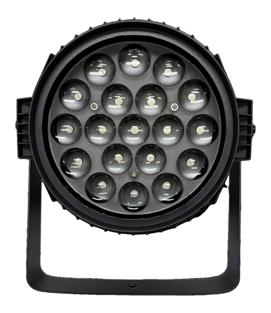HUEWAVE 19Z PAR – 19x15W RGBW motorized zoom par light, front view