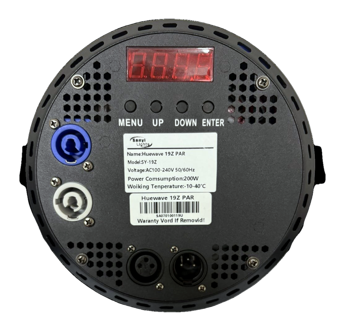 HUEWAVE 19Z PAR – rear view with control panel and display