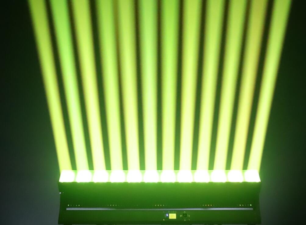 VIVID TREAD 1260YZ – 12x60W RGBW tilting pixel bar, front view with lenses lit